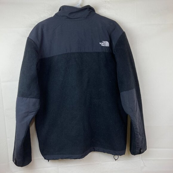 The North Face Polartec Men Sz L Black Denali Fleece Jacket Full Zip White Logo - Picture 8 of 9
